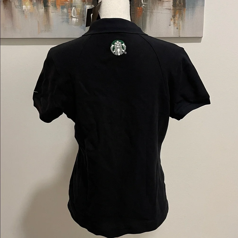 Nike golf Starbucks black polo shirt - Picture 3 of 7